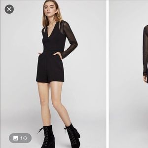 BCBGeneration Mesh detail Romper